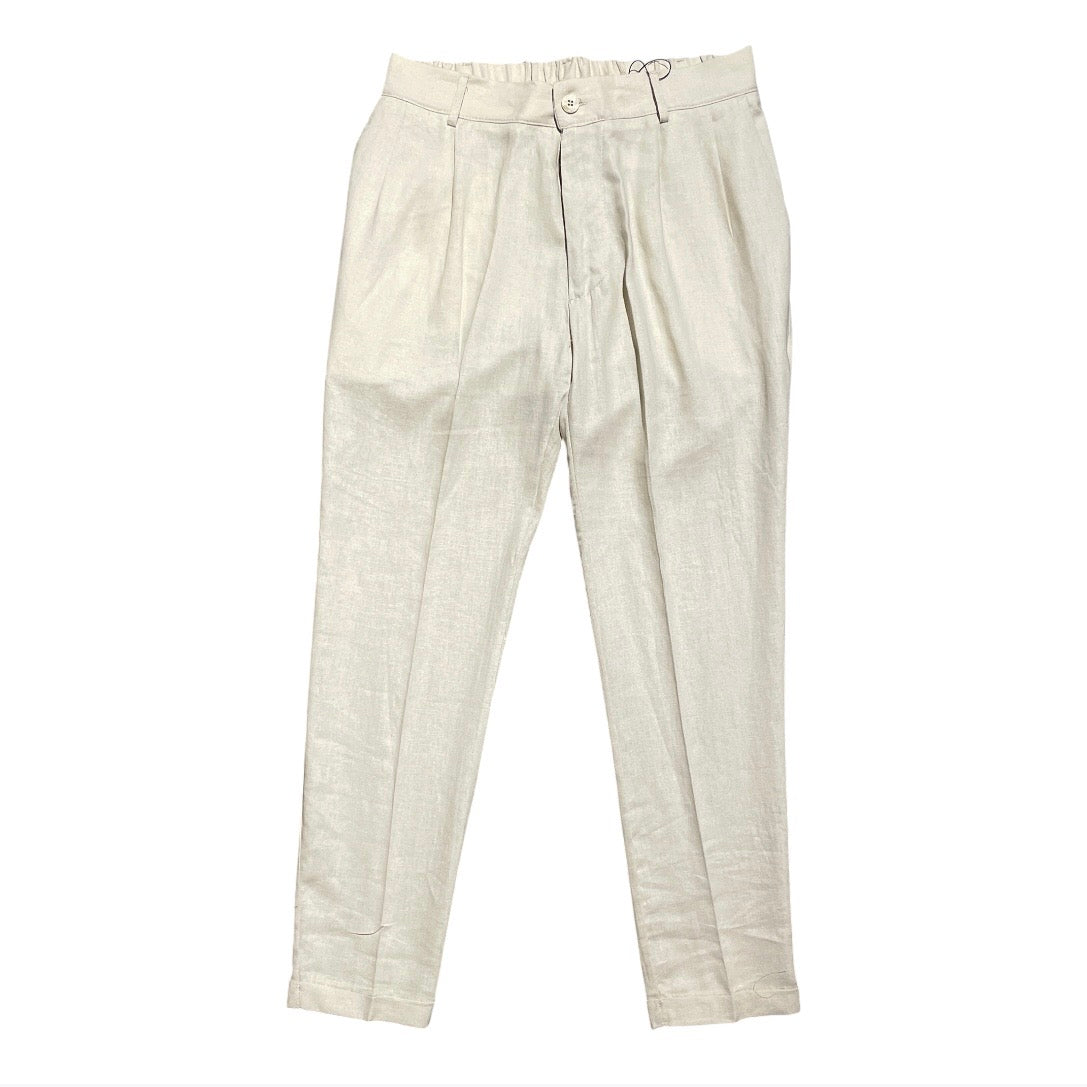Pantalone uomo straight fit in lino 859