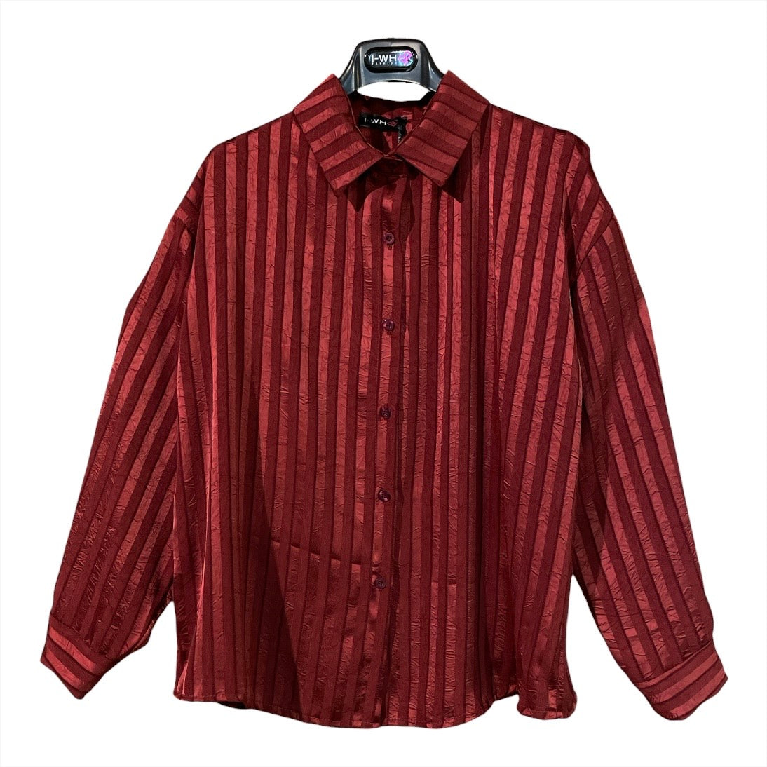 Camicia donna motivo gessato tono su tono 25533