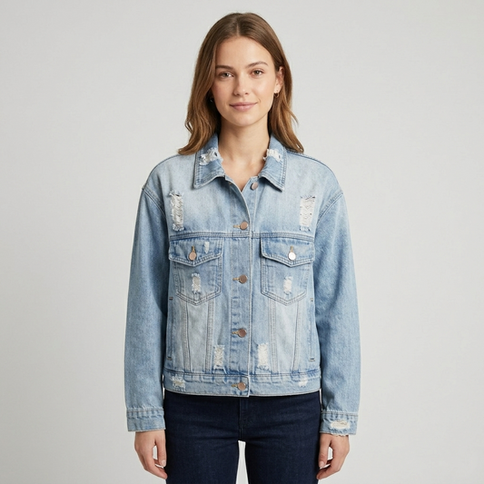 Giubbino jeans con rotture 08D211 - EXTYN
