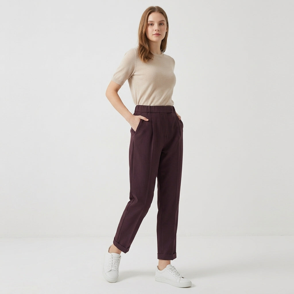 Pantalone donna elastico in vita B98108 - AVENUE