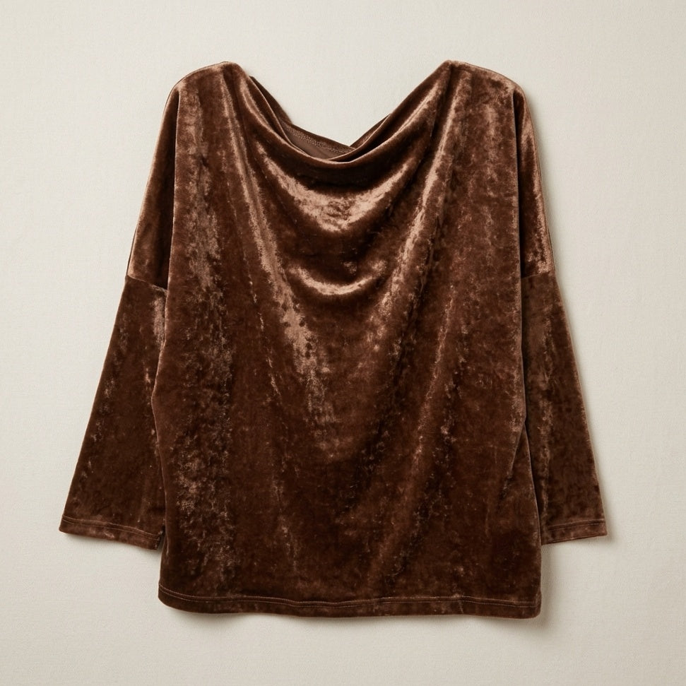 Maglia donna in velluto liscio B96319 - AVENUE