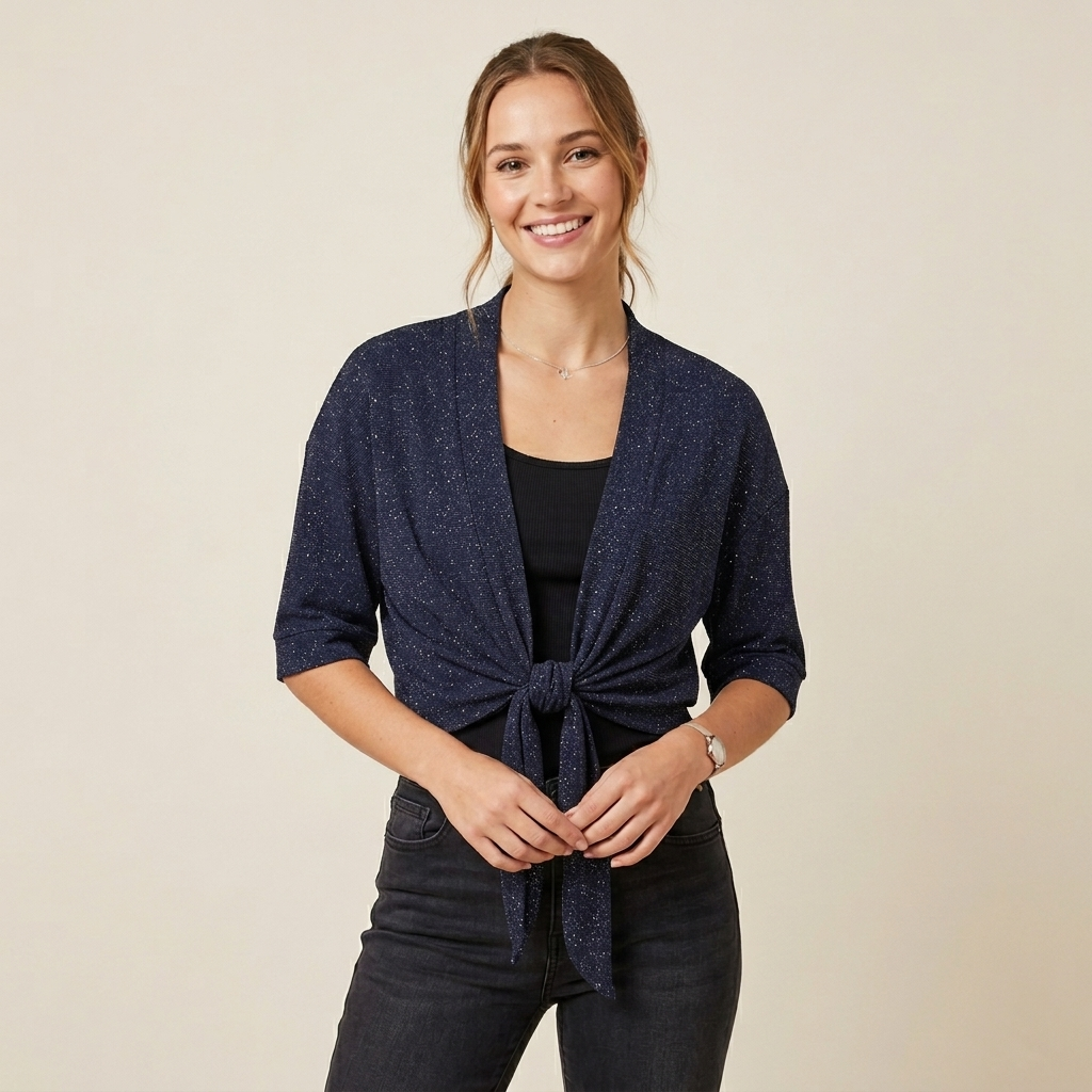 Coprispalle maglina con inserti glitter 3480 - FRANZESE