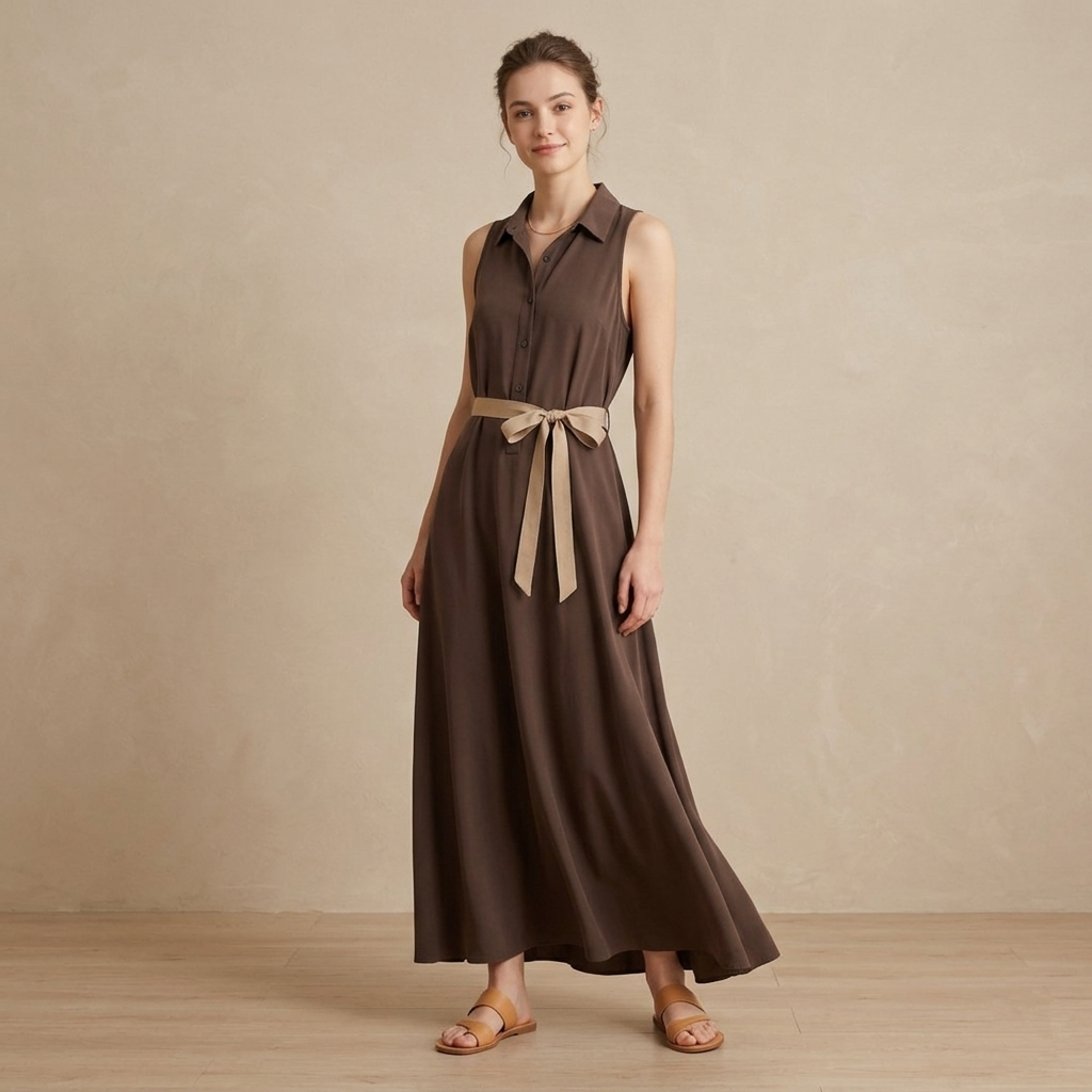 Vestito chemisier in viscosa 06D366 - EXTYN