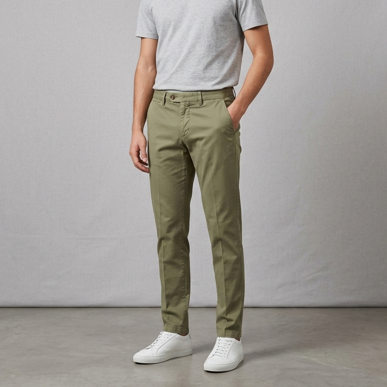 Pantalone uomo raso di cotone MARSIGLIA76 - REVISION
