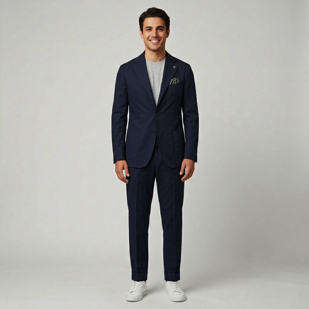 Abito uomo slim fit in cotone SANREMO-NAP - L'UOMO SARTORIALE
