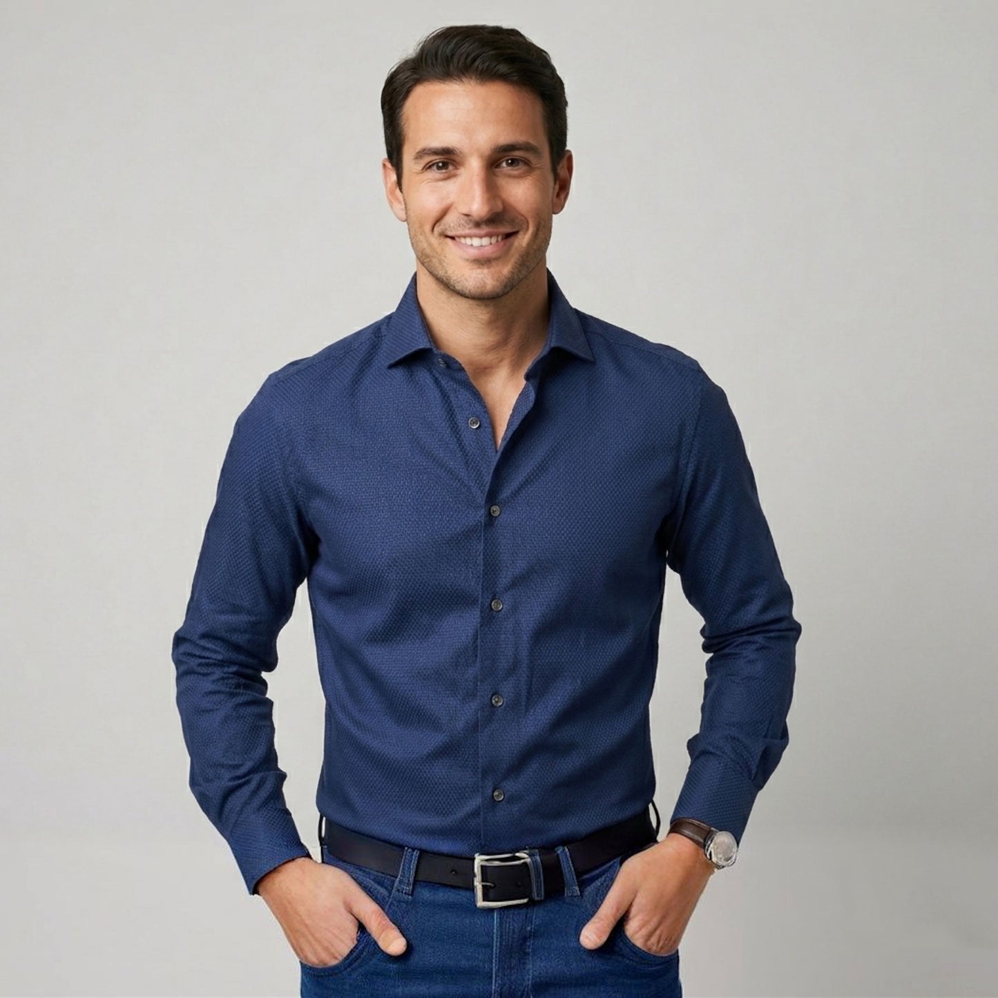 Camicia uomo tessuto operato R205-B430 - V&V