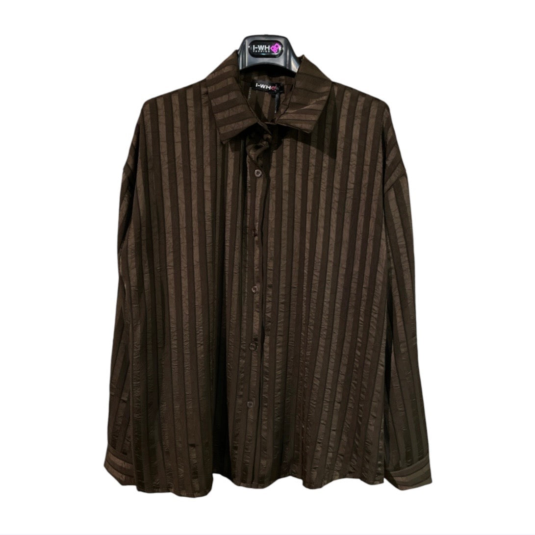 Camicia donna motivo gessato tono su tono 25533