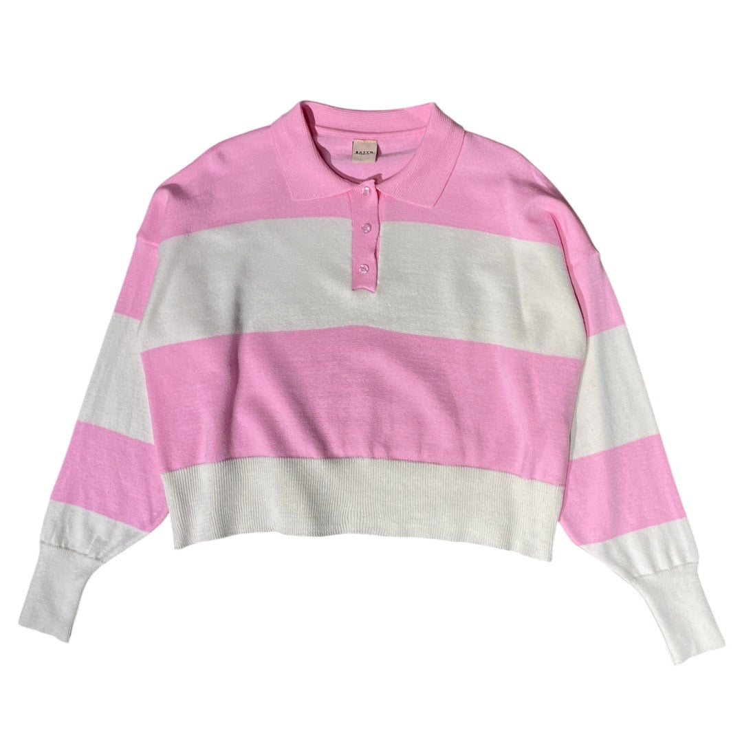 Polo maniche lunghe righe larghe 14D192 - EXTYN